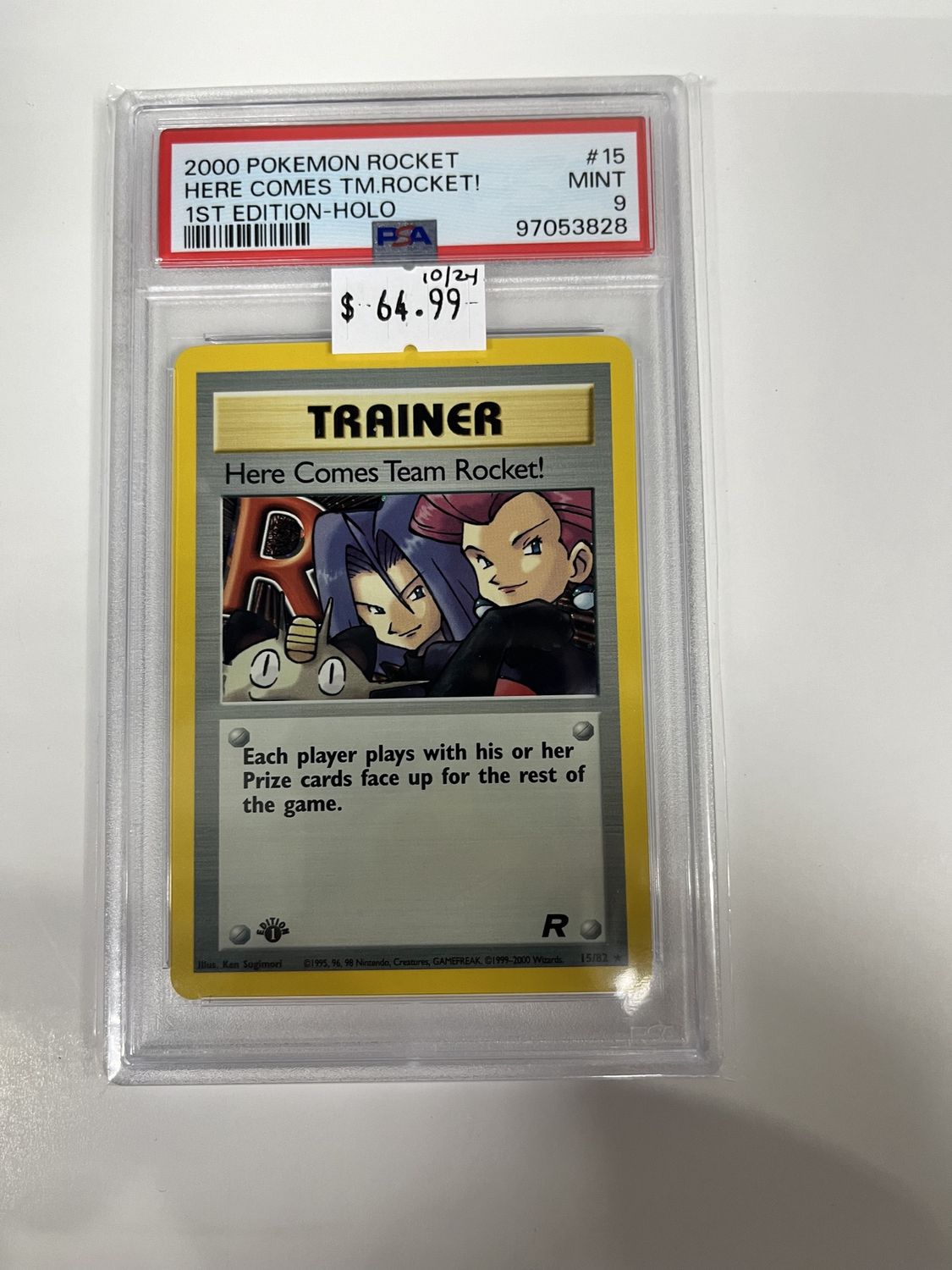 PSA 9 - 2000 Pokemon Rocket - Here Comes TM.Rocket! - !st Edition -Holo - (97053828)