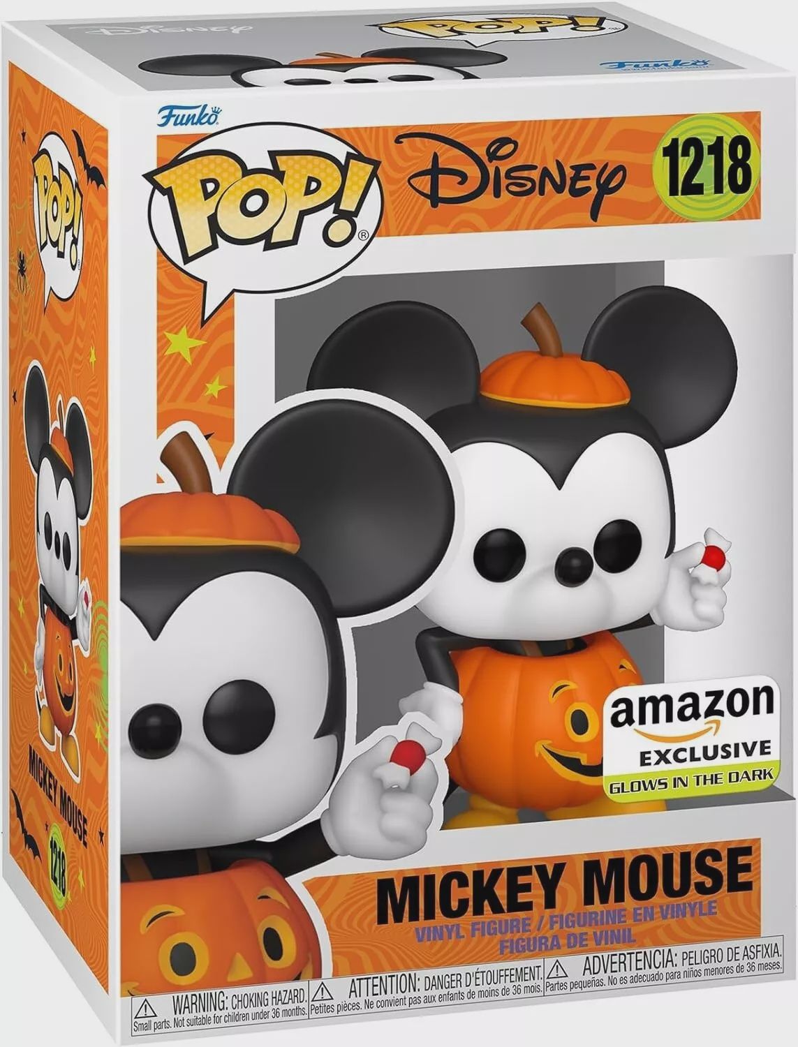 #1218 - Disney - Mickey Mouse [Amazon Exclusive] [Glow in the Dark] Funko Pop