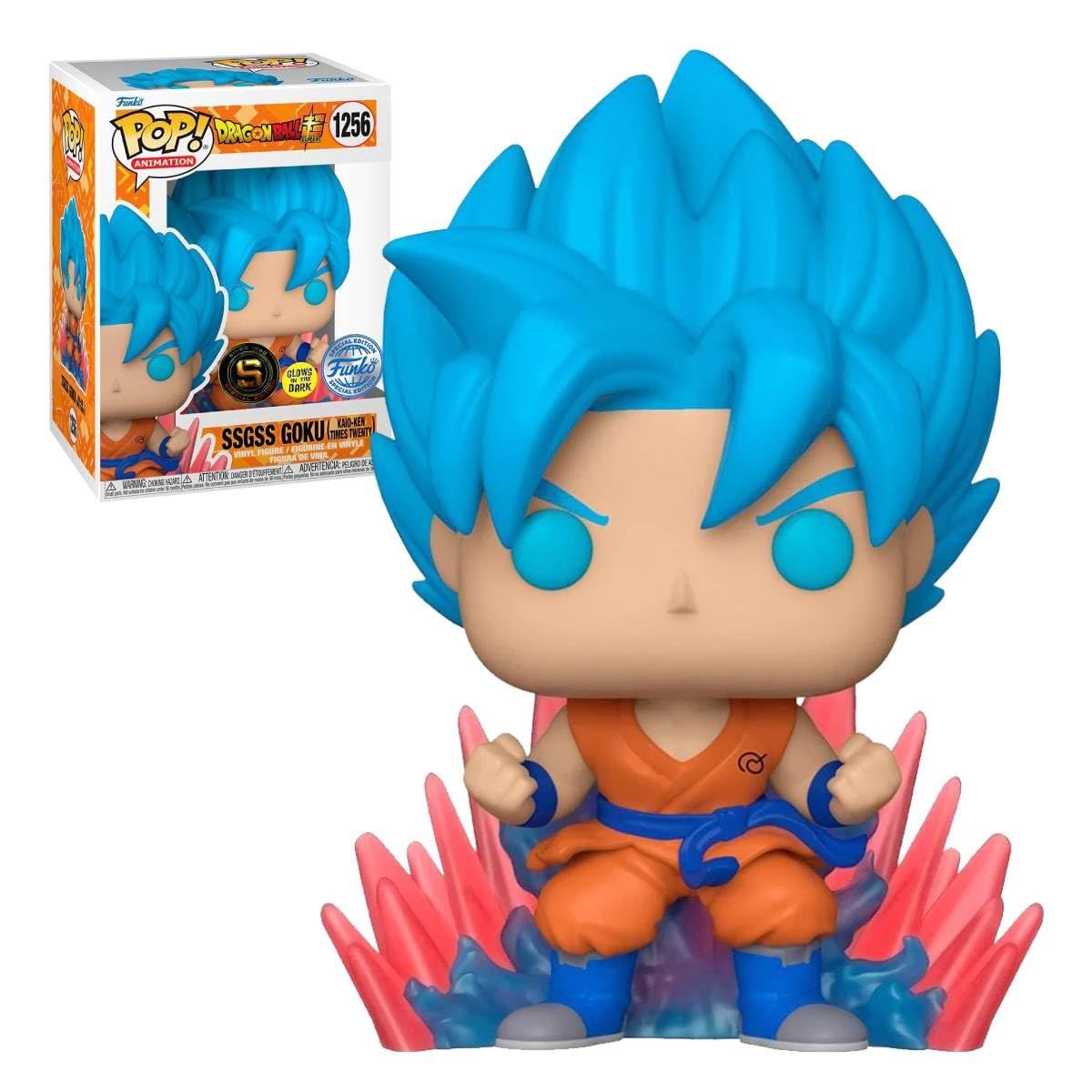 #1256 - Dragon Ball Super - SSGSS Goku (Kaio - Ken Times Twety) Funko Pop