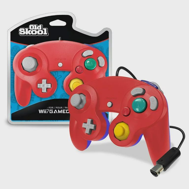 3rd Party Gamecube Controller Red / Blue (Mario), Condition: New/Sealed