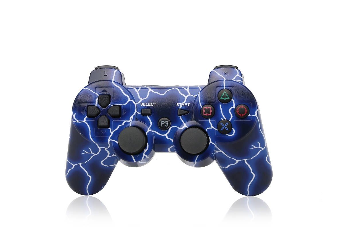 3rd Party Blue Lightning Wireless Playstation 3 Controller Wireless