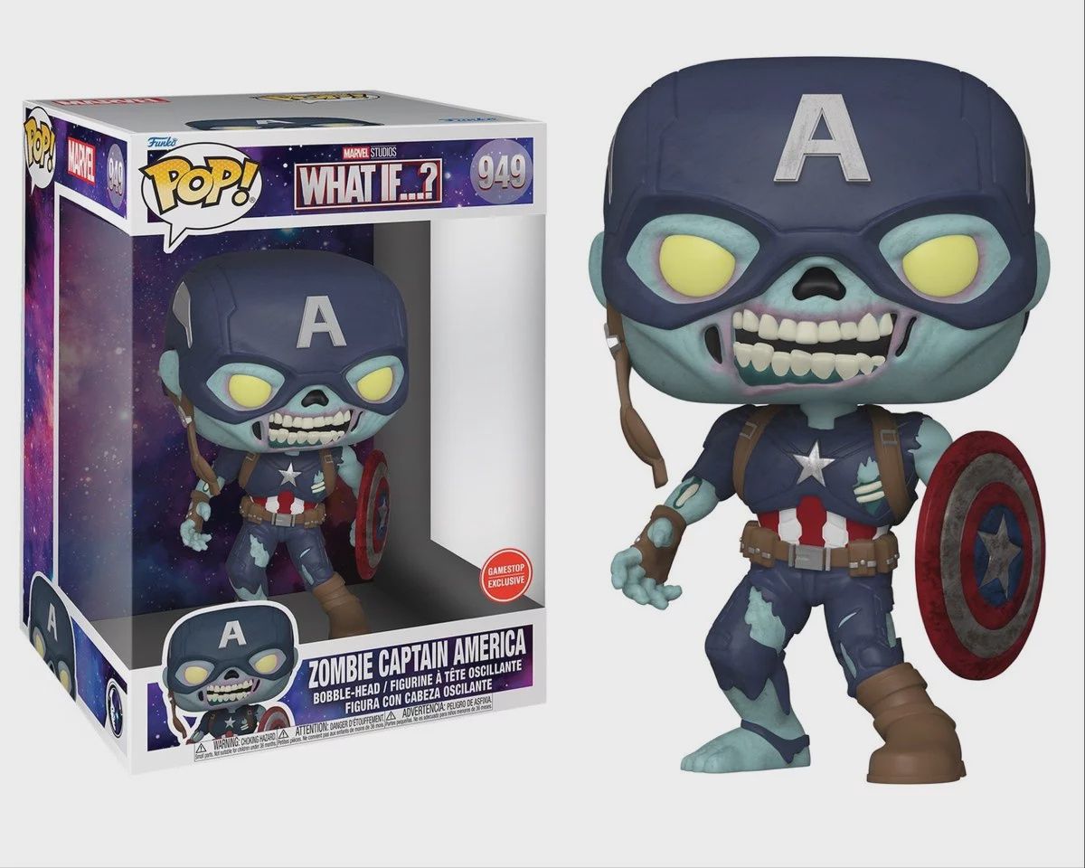 #949 Zombie Captain America [Gamestop Exclusive] 10&quot; Funko Pop