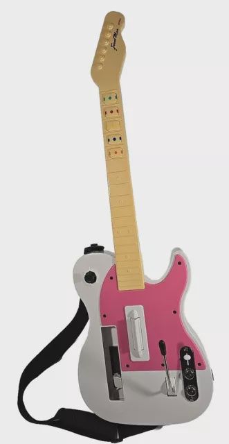 Front Man Wii Wireless Guitar Hero Guitar - White &amp; Pink