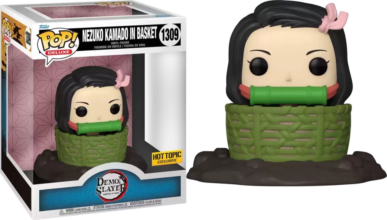 #1309 Demon Slayer - Nezuko Kamado In Basket - Hot Topic Exclusive - Deluxe Funko Pop!