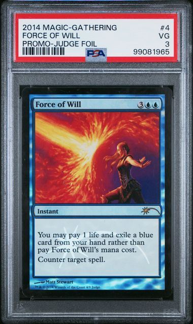 PSA 3 - #4 2014 Magic-Gathering - Force of Will - Promo-Judge Foil (99081965)