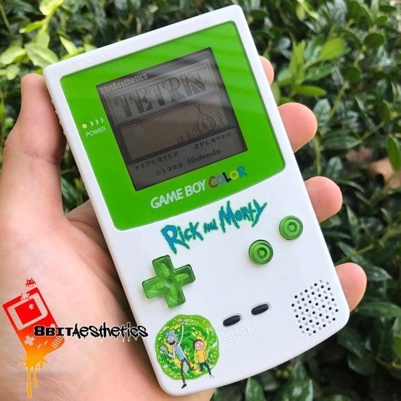 Rick and Morty Shell Game Boy Color System  [Frontlight Mod]