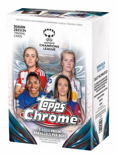 Topps Chrome 2023/24 UEFA Women&#39;s Championship League Aqua Prism Box