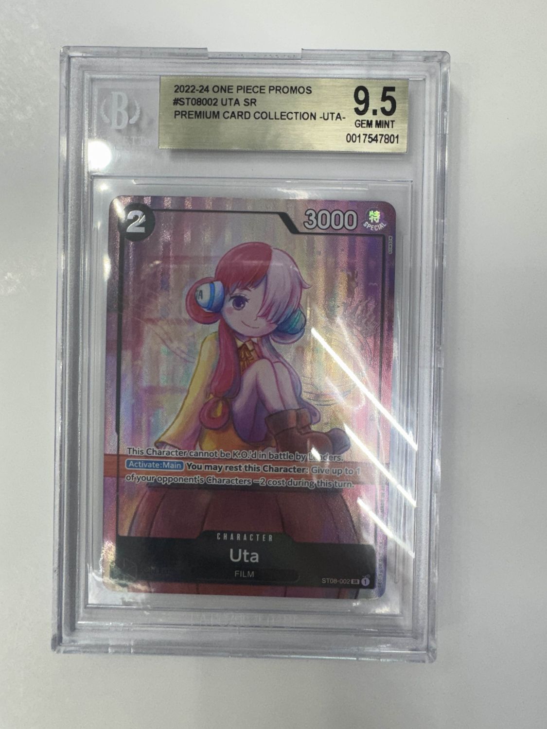 BGS 9.5 2022-24 One Piece Promos #ST08002 Uta SR Premium Card Collection - Uta - (0017547801)