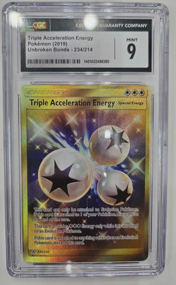 CGC 9 - Triple Acceleration Energy Pokemon (2019) Unbroken Bonds- 234/214 [1401022498280]