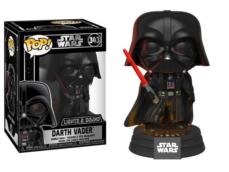 #343 Star Wars - Darth Vader w/ Lights &amp; Sounds Bobblehead Funko Pop!