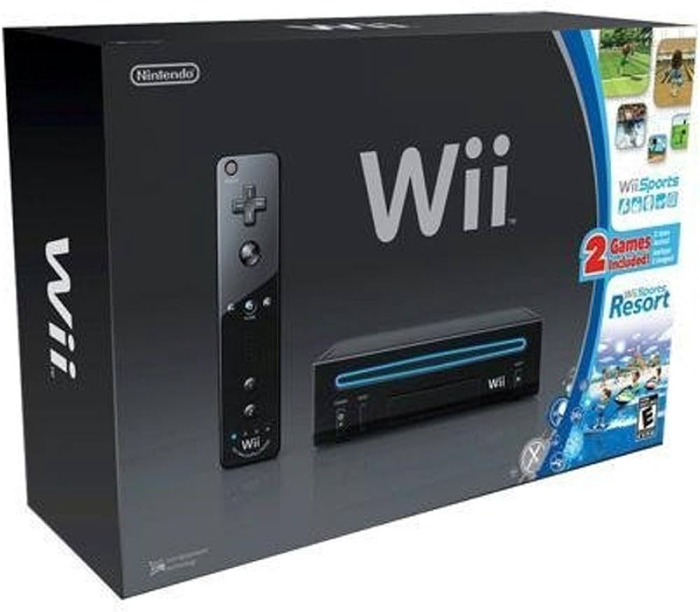 Wii [Black] W/ Wii Sports &amp; Resort