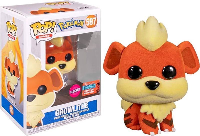 #597 Pokemon - Growlithe (Flocked) - 2020 Fall Convention Limited Edition - Funko Pop!