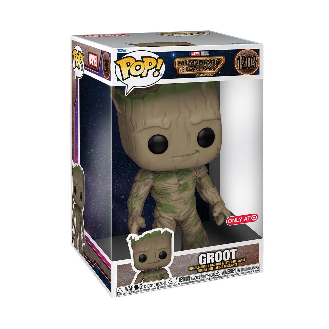#1203 Marvel Studios Guardians Of The Galaxy Volume 3 - Groot [Target Exclusive] Jumbo 10&quot; Funko Pop