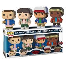 4 Pack - Stanger Things - Eleven with Eggos / Mike / Dustin / Lucas (8-Bit) - Funko Pop!