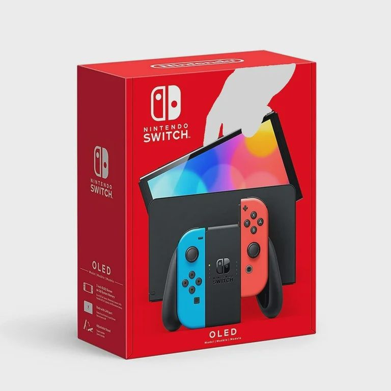 Nintendo Swith OLED Console - Red &amp; Blue Joycons