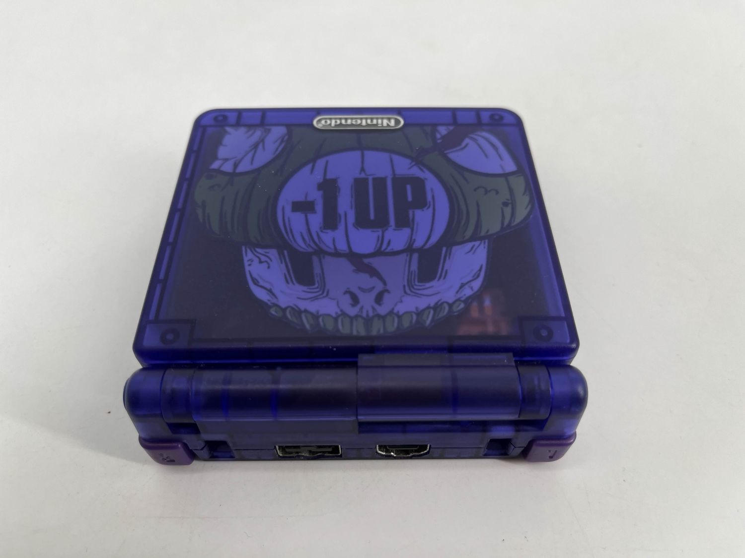 Game Boy Advance SP System - Modded 1up Mushroom - Purple and Green