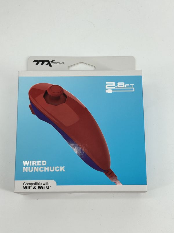 Red And Purple 3rd Party Wii Nunchuk