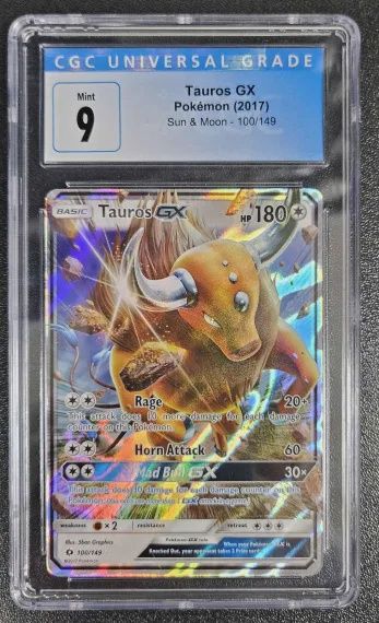 CGC 9 - Tauros GX Pokemon (2017) Sun &amp; Moon - 100/149 [3842913280]