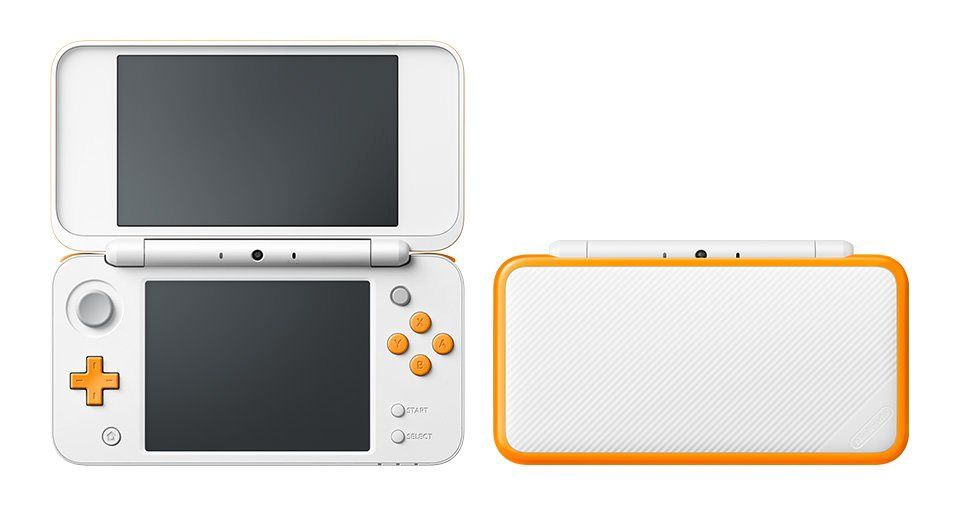 White &amp; Orange New Nintendo 2DS XL Console, Condition: Loose