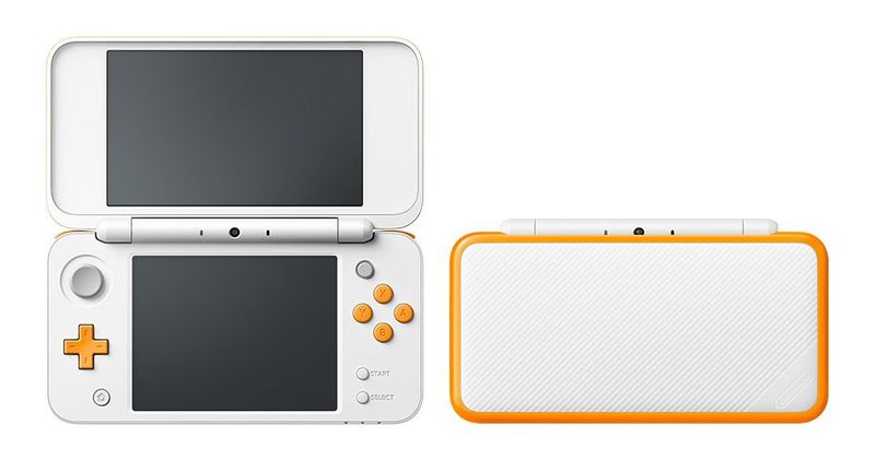 White &amp; Orange New Nintendo 2DS XL Console