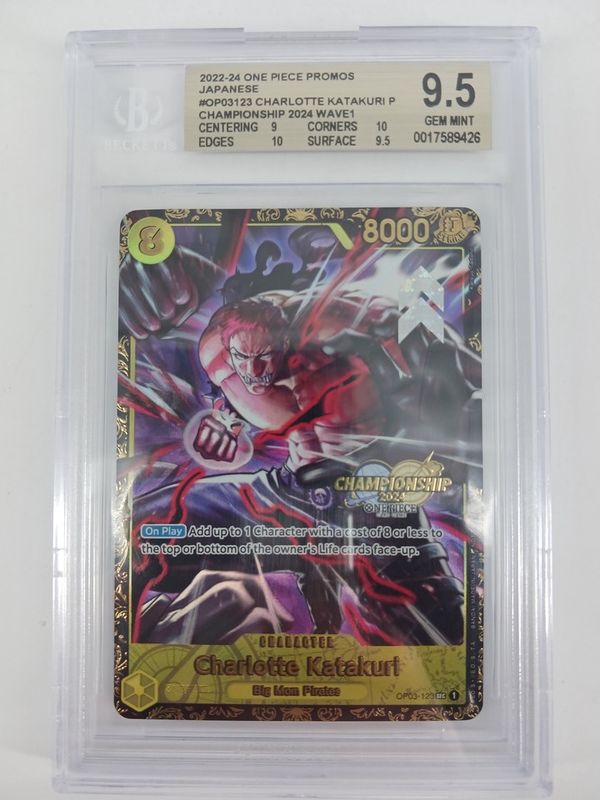 BGS 9.5 2022-24 One Piece Promos Japanese #op03123 Charotte Katakuri P Championship 2024 Wave 1 (0017589426)