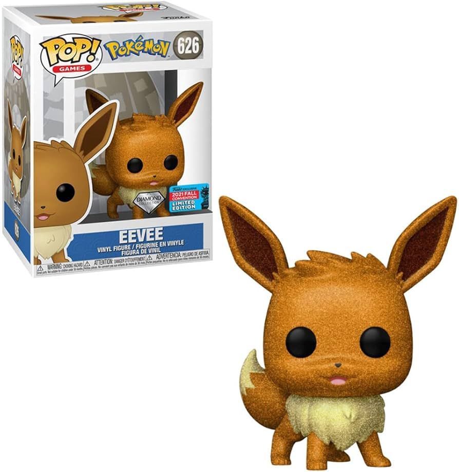 #626 Pokemon - Eevee [Diamond Collection; 2021 Fall Convention Lmt Ed] - Funko Pop