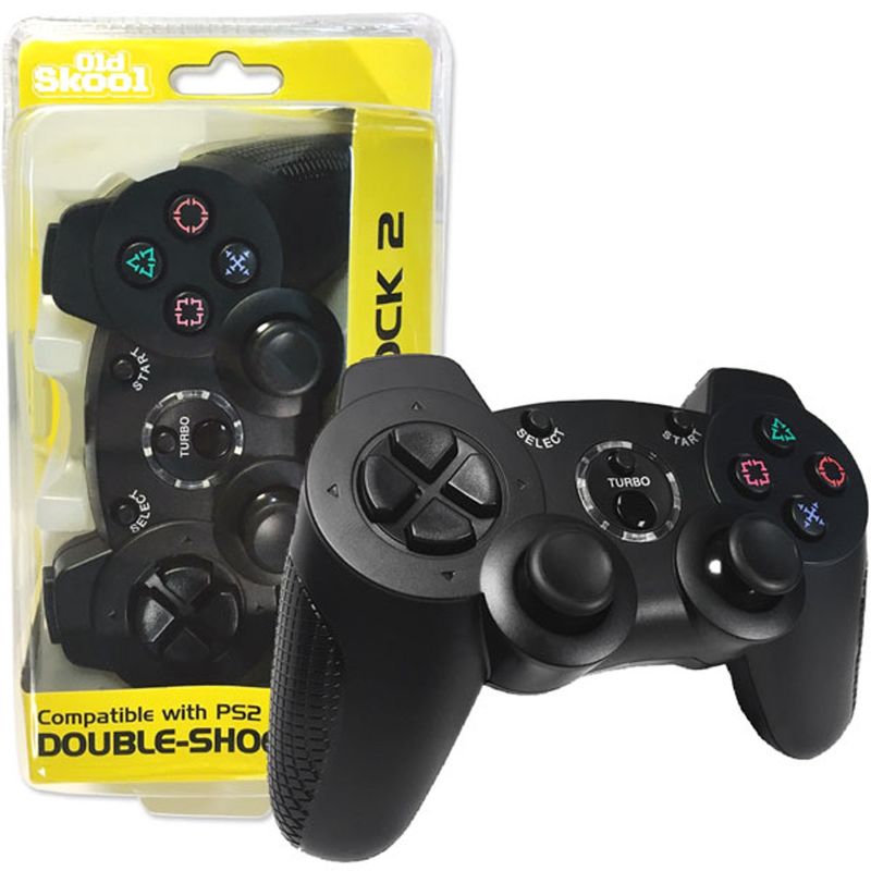 3rd Party Wired PS2 Dualshock 2 Controller Black