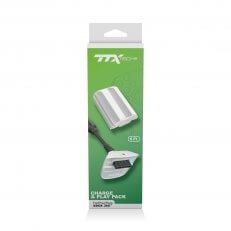 White 3rd Party Charge &amp; Play Battery Back and Cable