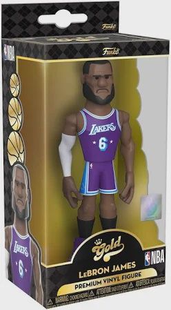 Funko Gold Premium Vinyl Figure 5&quot; Lebron James LA Lakers Purple Jersey
