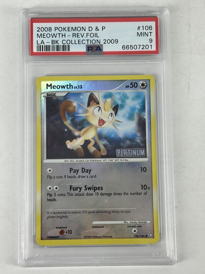 PSA - 9 2008 Pokemon D&amp;P Meowth - Rev. Foil #106 (66507201)