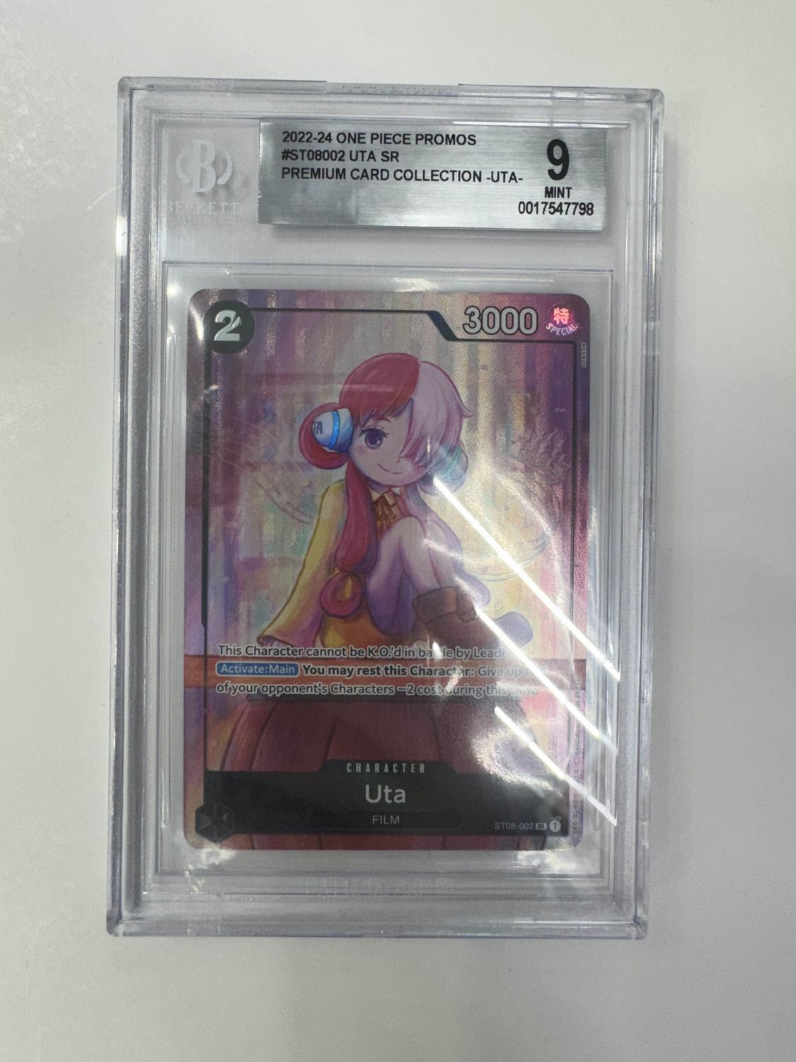 BGS 9 2022-24 One Piece Promos #ST08002 Uta SR Premium Card Collection - Uta - (0017547798)