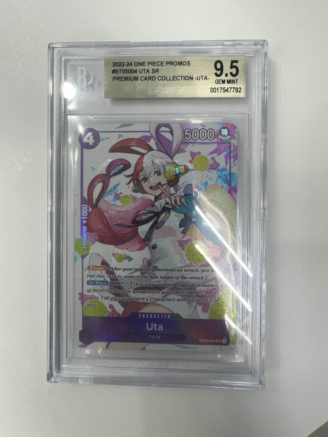 BGS 9.5 2022-24 One Piece Promos #ST05004 Uta SR Premium Card Collection - Uta - (0017547792)