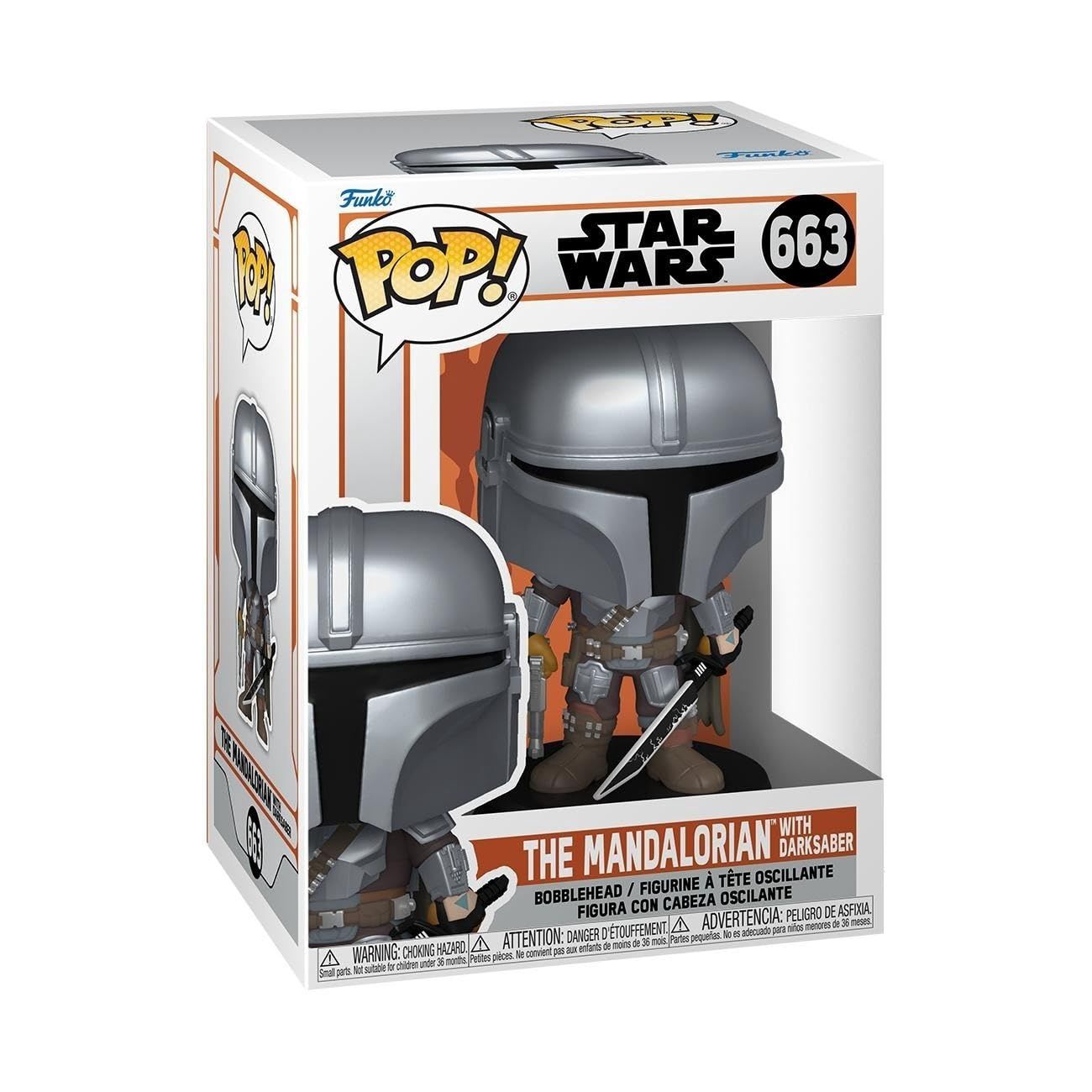 #604 Star Wars: The Mandalorian - The Mandalorian with DarkSaber - Funko Pop!