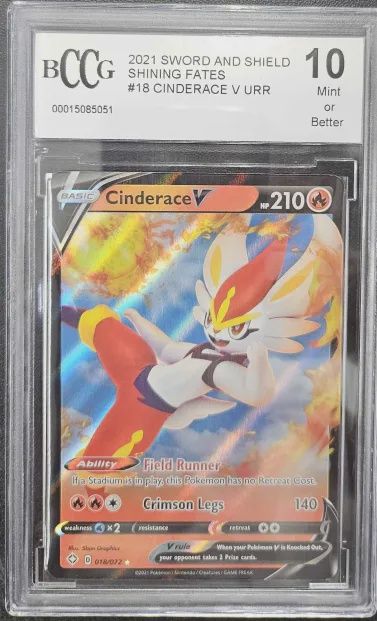 BCCG 10 - 2021 Sword And Shield Shiniing Fates #18 Cinderace V URR [00015085051]