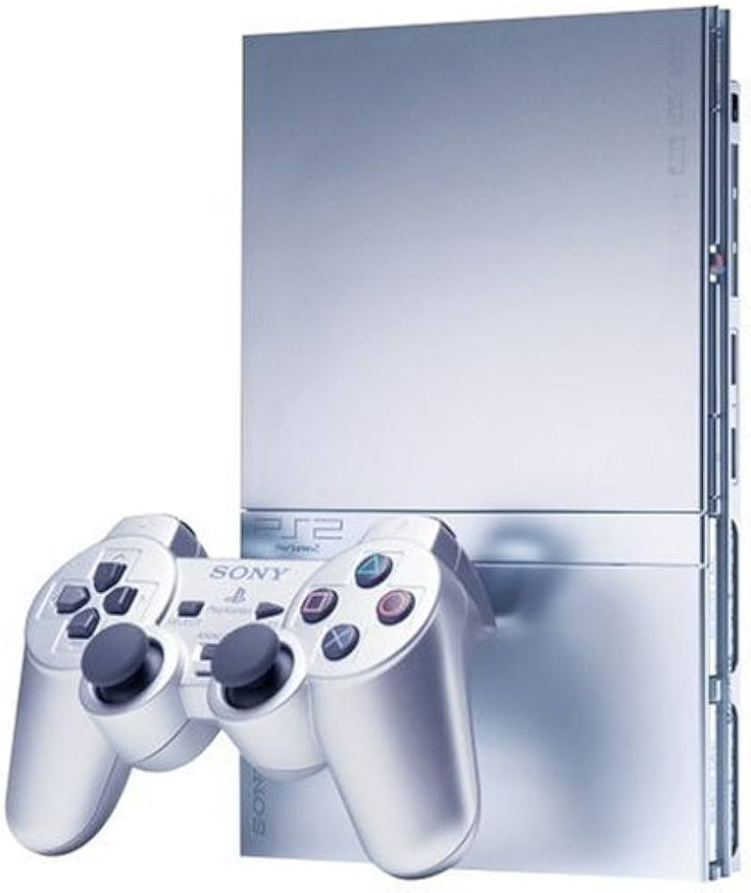 Silver PlayStation 2 Slim Console
