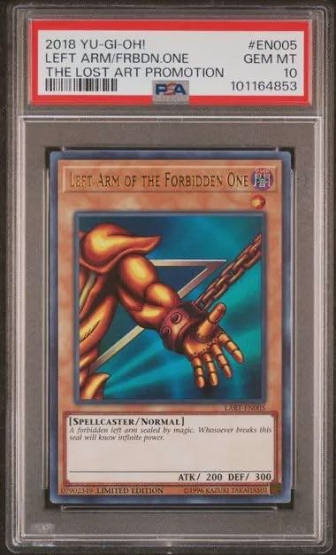 PSA 10 - 2018 Yu-Gi-Oh! Left Arm/Frbdn One The Lost Art Promotion [101164852]