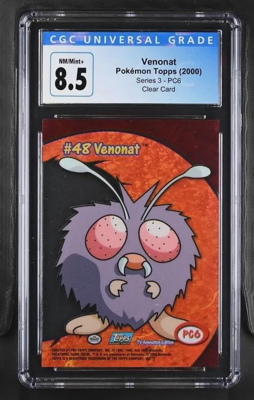 CGC 8.5 - Venonat POkemon Topps (2000) Series 3 - Pc6 Clear Card [4129641001]