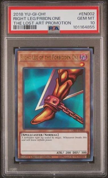 PSA 10 - 2018 Yu-Gi-Oh! Right Leg/Frbdn One The Lost Art Promotion [101164855]