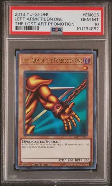PSA 10 - 2018 Yu-Gi-Oh! Left Arm/Frbdn One The Lost Art Promotion [101164851]
