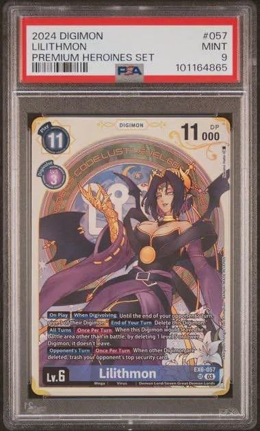 PSA 9 - 2024 Digimon Lilithmon Premium Heroines Set [101164865]
