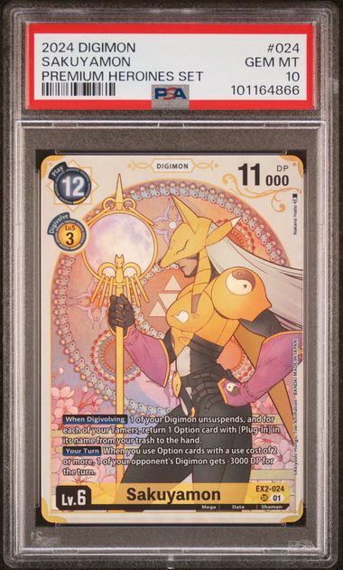 PSA Gem Mint 10 - Sakuyamon (2024, Digimon) Premium Heroines Set - #024 [101164866]