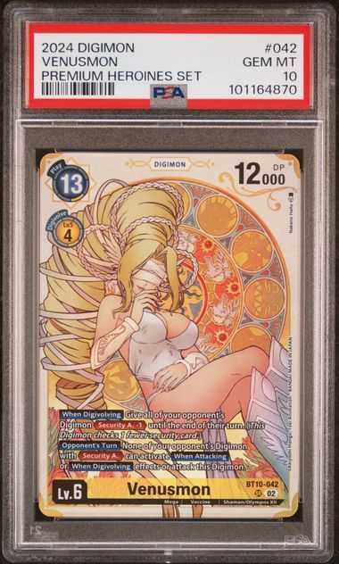 PSA Gem Mint 10 - Venusmon (2024, Digimon) Premium Heroines Set - #042 [1201164870]