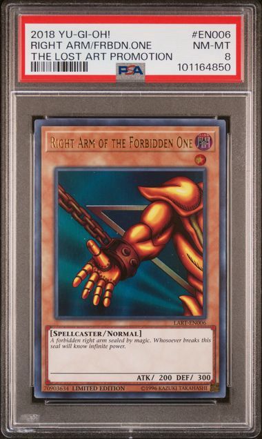PSA 8 - Yu-Gi-Oh! Right Arm/Forbidden One The Lost Art Promotion [101164850]