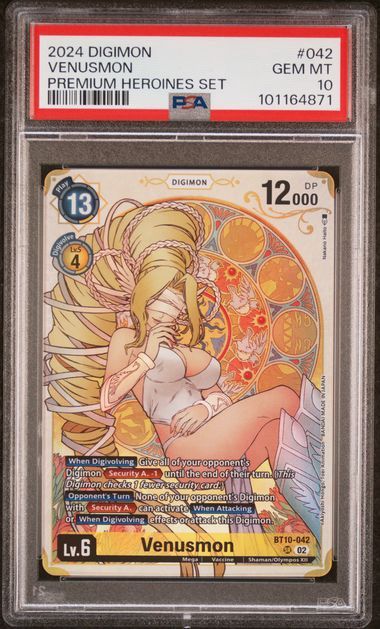 PSA 10 - 2024 Digimon Venusmon Premium Heroines Set [101164871]