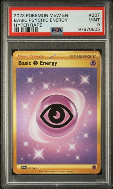 PSA 9 - 2023 Pokemon Mew EN - Basic Psychic Energy - Hyper Rare #207 (97870805)
