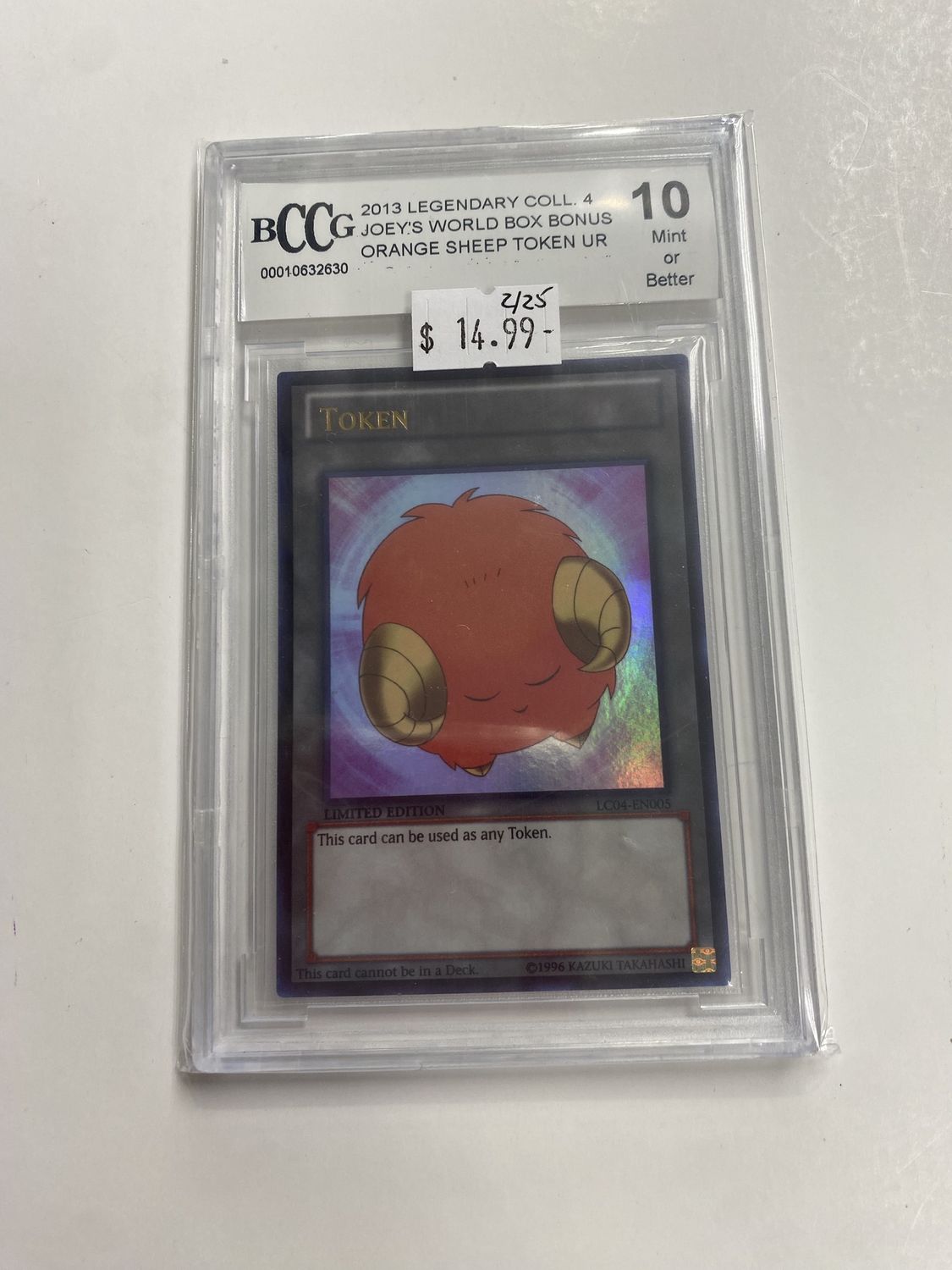 BCCG - Mint 10 Pokemon (2013 Legendary Collectio 4)[Joey&#39;s World Box Bonus] Orange Sheep Token 00010632630