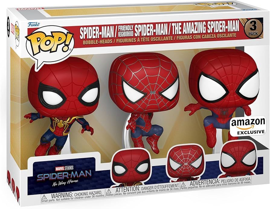 #3-Pack - Spider-Man No Way Home - Spider-Man/ Friendly Neighborhood Spider-Man/ The Amazing Spider-Man - Funko Pop