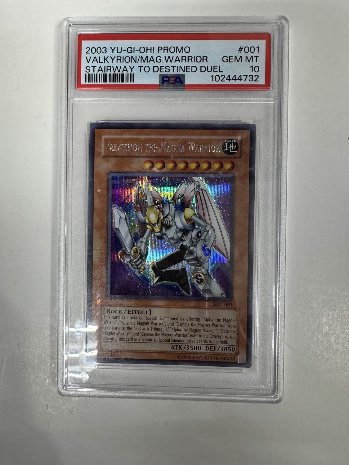 PSA 10 2003 Yu-Gi-Oh! Promo Valkyrion/Mag. Warrior Stairway To Destined Duel #001 (102444732)