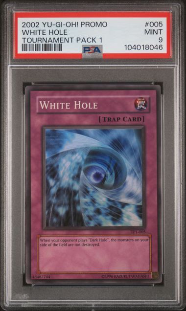 PSA 9 - 2002 Yu-Gi-Oh! Promo -White Hole - Tournamwnt Paack 1 #005 (104018046)