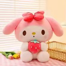My Melody Holding a Strawberry Plush